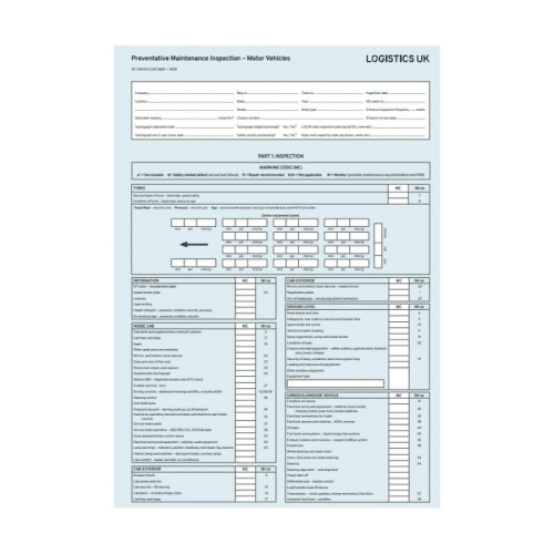 Goods Vehicle Inspection Pad